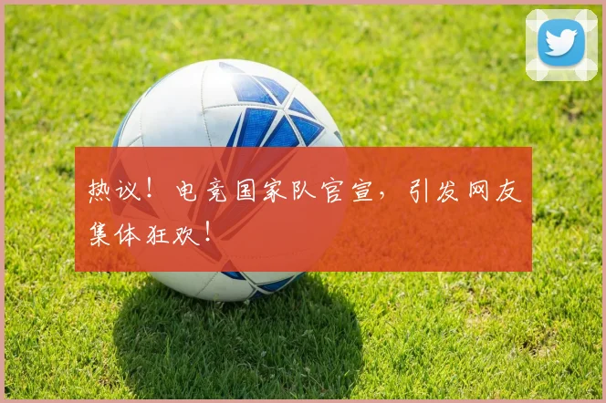 热议!电竞国家队官宣,引发网友集体狂欢!